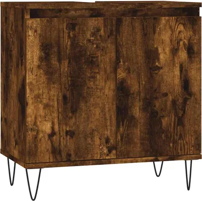 Produktbild von vidaXL Badschrank Räuchereiche 58x33x60 cm Holzwerkstoff