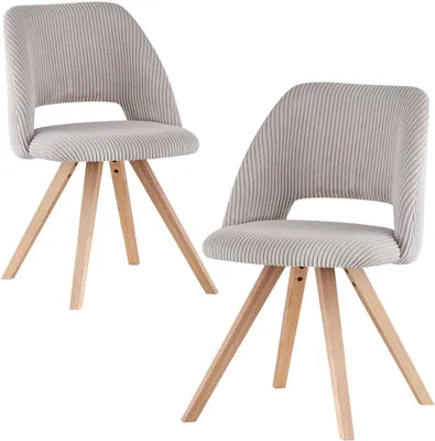 Image de Chaises de salle à manger - Chaises de cuisine - Chaises de bureau - Chaises ergonomiques - Chaises rembourrées - Lot de 2