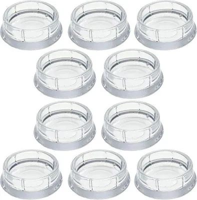 Produktbild von Famanu Möbeluntersetzer 10 Stück - Stuhlgleiter für den Schutz von Böden - Ø 40 mm - Transparent