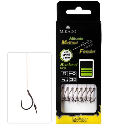 Obrázek produktu pro Mikado Návazec Mf S Jehlou Háček S Protihrotem Číslo 6 / Pletená Šňůra 0.16mm/10cm 8 Ks