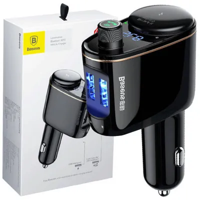 Produktbild von BASEUS Autoladegerät 2 x USB A + FM-Transmitter BT 3.4A S-06 CCHC000001 schwarz