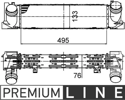Produktbild von MAHLE CI 393 000P Ladeluftkühler LLK für BMW 1 Schrägheck (F20) Turbo Intercooler