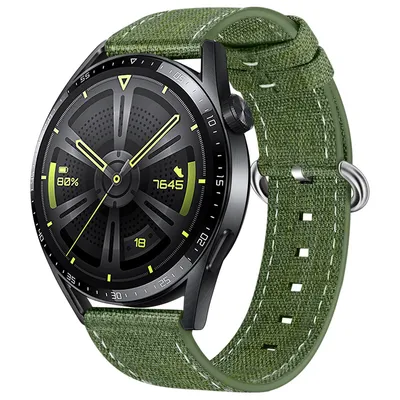 Obrázok produktu pre BStrap Denim remienok na Huawei Watch GT2 42mm, olive green