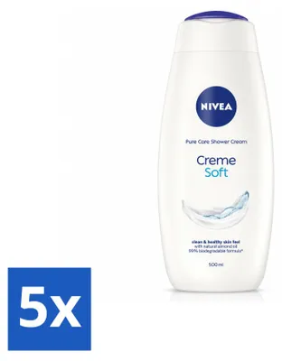 Obrázok produktu pre 5 kusov sprchového gélu NIVEA Douchecreme Soft s mandľovým olejom - 500 ml - výhodný balík