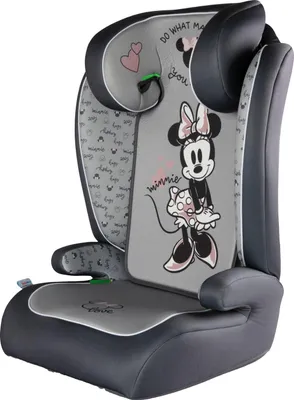 Productafbeelding van Tataway Disney Minnie Mouse i-Size R129, kinderzitje 15-36 kg (3,5-12 jaar), 100-150 cm, groep 2/3, wordt bevestigd met een 3-puntsgordel, grijs