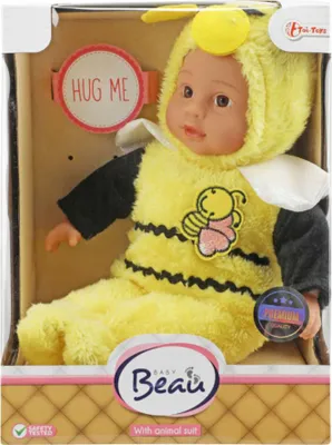 Produktbild von Toi-Toys BEAU Kuschelpuppe Biene – Spielpuppe für Kinder, Tierkostüm