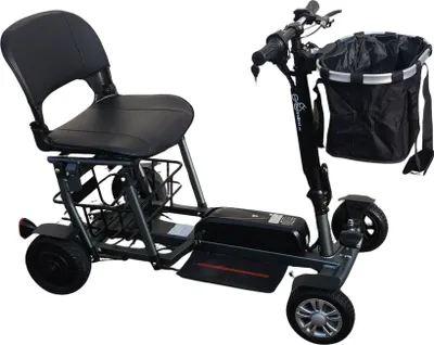 Produktbild von Nur 15Kg Aluminium Faltbares 4 Rad Reisemobil Klapprad KAYLA Krankenfahrstuhl