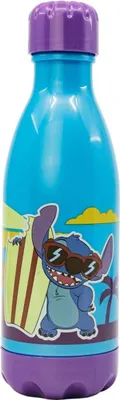 Produktbild von Lilo & Stitch Trinkflasche 560ml Kinderflasche mit Trinkhalm & Druckverschluss
