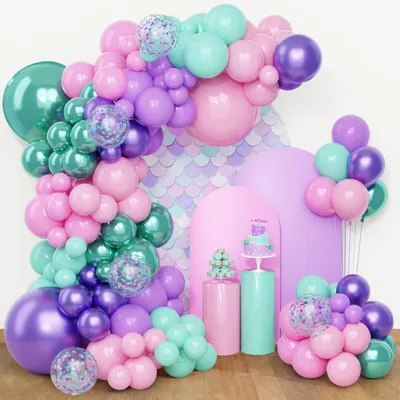 108-teiliges Ballonklebeband, rosa, cyan, lila