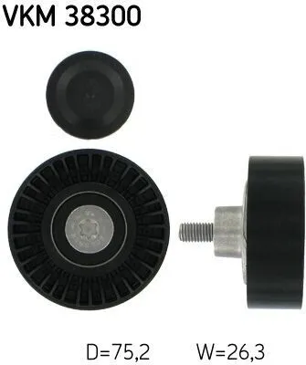 Produktbild von SKF VKM 38300 Umlenkrolle Keilrippenriemen für BMW 5 Limousine (E60) 5 Touring (E61) X3 (E83) 7 (E65, E66, E67)