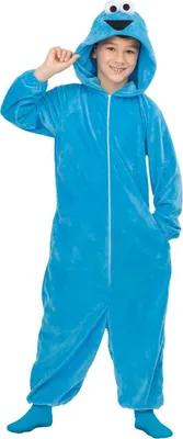 Productafbeelding van Verkleedpak voor kinderen, My Other Me, Cookie Monster, Sesamstraat, blauw, maat 10-12 jaar