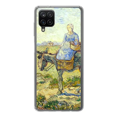 Produktbild von MuchoWow® Handyhülle Schutzhülle Hülle für Samsung Galaxy A12 Bauernpaar geht zur Arbeit - Vincent van Gogh Silikon Softcase Handy Hülle - Bild