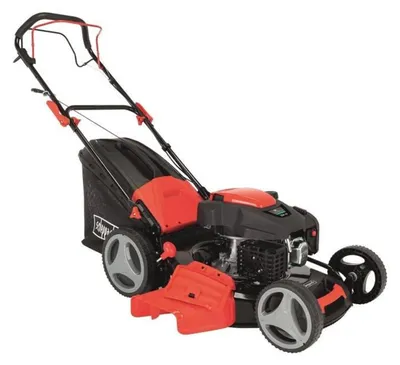 Image de SCHEPPACH MS225-53BR : Tondeuse à gazon autoportée 4-en-1 ? Non : Tondeuse à gazon essence, largeur de coupe 53 cm, cylindrée 224 cm³, puissance 5100 W, autotractée, avec fonction mulching