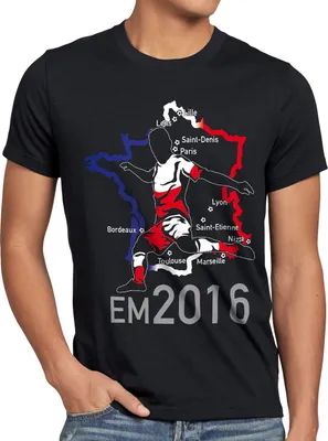 Produktbild von style3 EM 2026 Polen Fan Herren T-Shirt Frankreich alle Spielorte