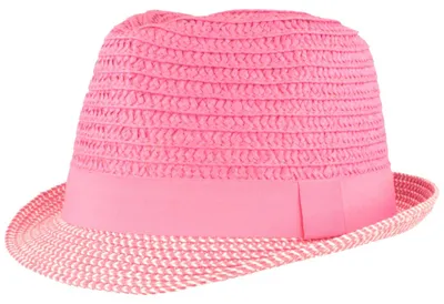 Knautschbarer Kinder-Sommerhut Trilby meliert von Hut Breiter in rosa