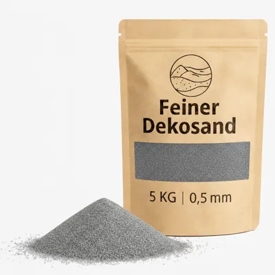 Produktbild von Deko-Sand hellgrau 5 kg für Vasen, Gläser & Streudeko