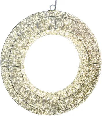 Produktbild von Kranz LED Timer Weihnachtskranz Türkranz Weihnachtsdeko warmweiß in&outdoor 36 cm