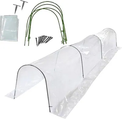 Produktbild von Famanu Mini Gewächshaus Folientunnel 15x4m - für erfolgreiche Ernten