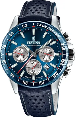 Obrázek produktu pro Pánské kožené náramkové hodinky Festina tmavě modré Elegant D2UF20561/2