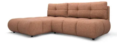 Produktbild von Ecksofa mit Schlaffunktion Milorya links Ziegelwalnuss