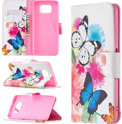 Produktbild von König Design Hülle kompatibel mit Xiaomi Poco X3 Kunstleder Handyhülle - Handy Case Rosa
