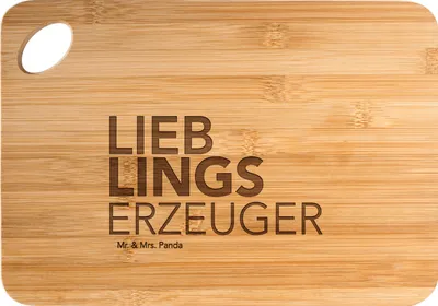 Produktbild von Mr. & Mrs. Panda Schneidebrett Erzeuger - Transparent - Geschenk, Frühstücksbrettchen, Spruch, Holzbrett, Hackbrett, Vati, Brett, Frühstücksbrett, Geschenkidee, Papa