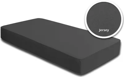 Produktbild von 2 Spannbettlaken Bettlaken anthrazit 180x200 cm - 200x200 cm Jersey Set