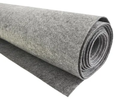 Filzstoff Meterware grau meliert