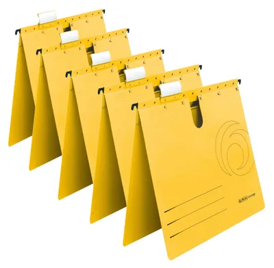 Image de Herlitz 5874979, classeur suspendu jaune, lot de 5