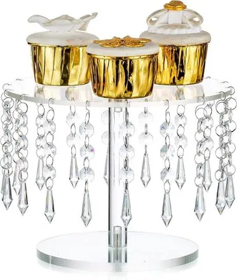 Produktbild von Famanu Acryl Cupcake Stand 21 cm - Transparent, stabil und elegant