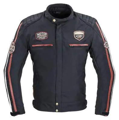 Produktbild von Herren Motorrad Textiljacke Jawo im Retro-Design mit herausnehmbaren Protektoren und Thermoeinsatz