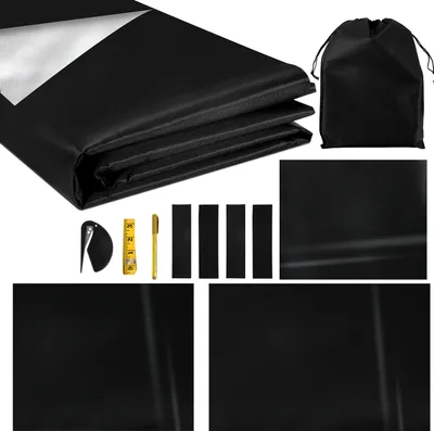 Obrázek produktu pro Hengda zatemňovací tkanina ochrana proti slunci zatemnění ochrana proti slunci 100% zatemnění, fólie s tepelnou vrstvou, neprůhledná pro okna, 145*200cm