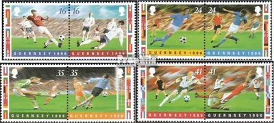 Produktbild von Briefmarken GB - Guernsey 1996 Mi 693-700 Paare (kompl.Ausg.) postfrisch Fußball
