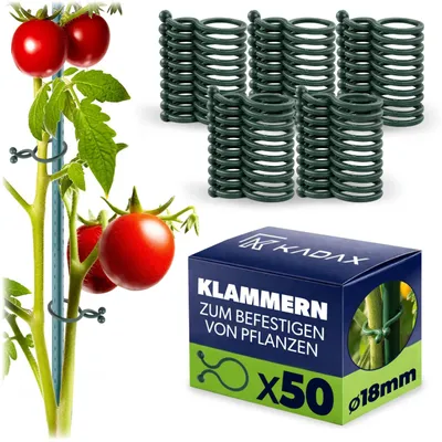 Produktbild von KADAX Clips Clips für Tomatenpflanzen zur Befestigung von Bohnenstielen 18mm 50Stk