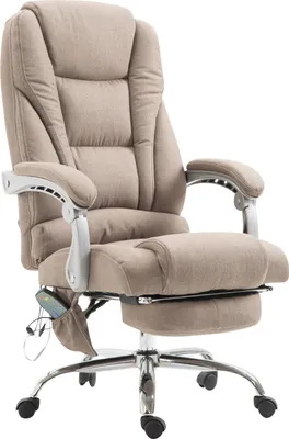 Produktbild von CLP Bürostuhl Pacific Stoff mit Massagefunktion drehbar und höhenverstellbar taupe