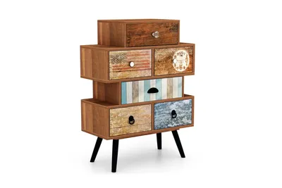 Image de Halmar Commode multicolore Plateau MDF 29cm x 63cm x 85cm