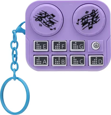 Zdjęcie produktu dla PUSOKEI Cartoon Animal Disc Player Keychain, Mi ni Keychain z kolorowymi światełkami, przenośny brelok DJ z trybem automatycznego odtwarzania i ręcznym trybem drukowania
