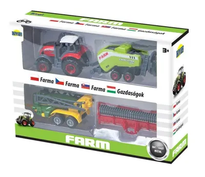 Obrázok produktu pre Sada Poľnohospodárskych Strojov - Traktor A Kombajn V Krabici P6