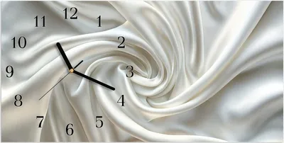 Produktbild von Wanduhr aus Glas mit Motiv Seidene Textur- 60 x 30 cm - inkl. Aufhängesystem