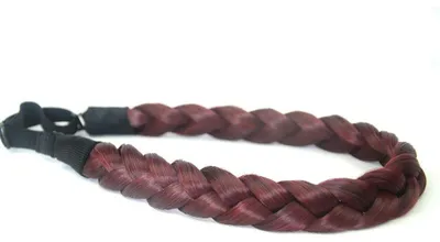Productafbeelding van Hoofdband Dikke Brede Vlechten - Synthetisch Haarstukje - Elastisch - Handgemaakt - Hittebestendig - 1 Inch Breed - Haarstuk