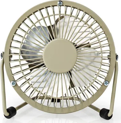 Zdjęcie produktu dla Nedis FNDK1GY10, Wentylator domowy z łopatkami, Szary, Stół, Metal, 10 cm, 1 m