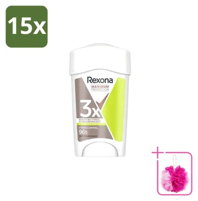 Zdjęcie produktu dla 15 sztuk dezodorantu w sztyfcie Rexona Women Maximum Protection Stress Control, 45 ml, zestaw ekonomiczny