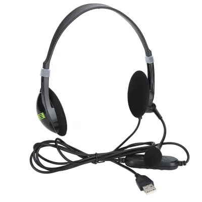 Produktbild von SY440MV Kabelgebundenes Headset 3,5 mm/USB Kundenservice Over-Ear-Kopfhörer mit Mikrofon zur Geräuschunterdrückung