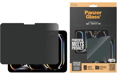 Produktbild von PanzerGlass ® 2-Way Privacy Displayschutz ® iPad Pro 11'' (2024-2025) | Ultra-Wide Fit, Apple, Apple - iPad Pro 11'' (2024), Trockene Anwendung, Kratzresistent, Schockresistent, Transparent, 1 Stück(e)