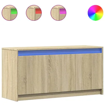 Produktbild von vidaXL TV-Schrank mit LED-Beleuchtung Sonoma-Eiche 100x34x50 cm