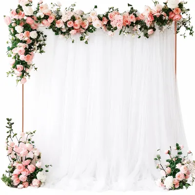 Tule weiß 5 m × 160 cm Chiffon für Hochzeitsbogen
