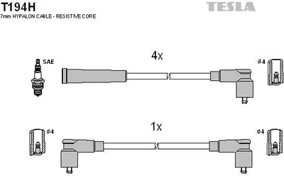 Produktbild von TESLA Zündleitungssatz Zündkabelsatz T194H