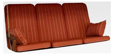 Produktbild von Hollywoodschaukel Auflage Rustica - geeignet für zahlreiche 3-Sitzer Hollywoodschaukeln - Schaukelauflage aus Deutschland (Terra-Creme gestreift)