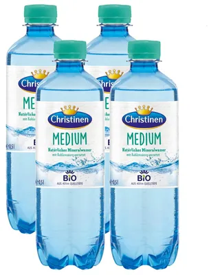Immagine prodotto di Christinen acqua minerale biologica media naturale 500ml confezione da 4 pezzi