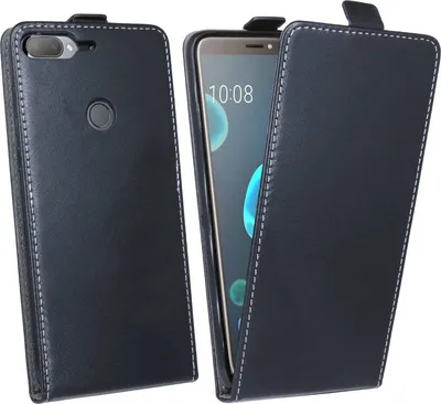 Zdjęcie produktu dla HTC Desire 12+ Etui na telefon komórkowy Etui z klapką na smartfon Pokrowiec ochronny Czarny